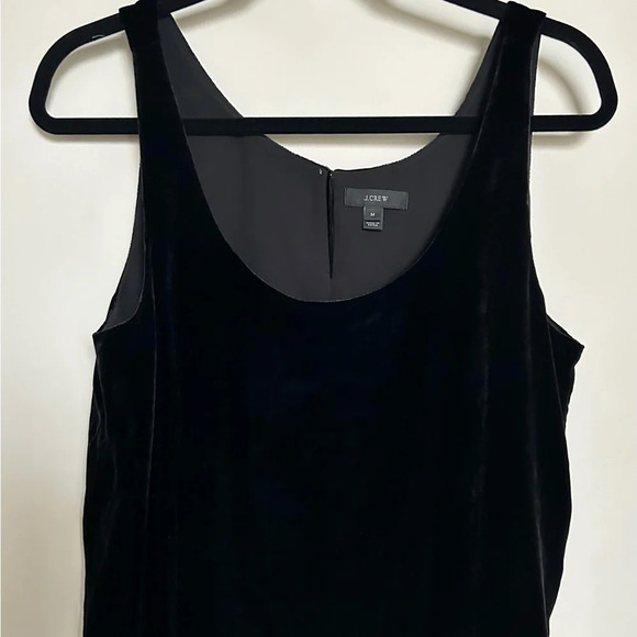 J. Crew | Black velvet Tank Top, Size M - Picture 4 of 5